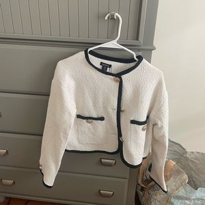 Boohoo Ivory Tweed Jacket
